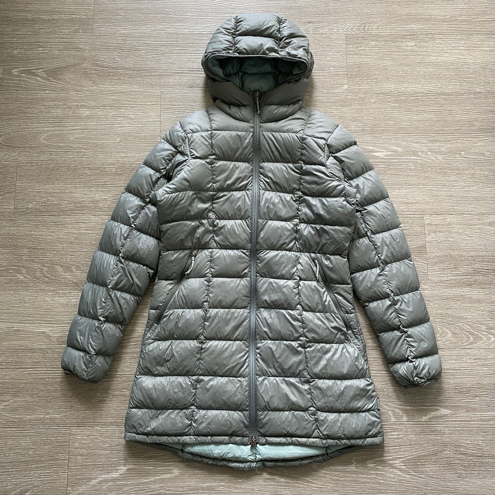 REI Co-Op 650 Down-Filled Puffer Parka Women's Gray Nylon Winter Outdoors READ